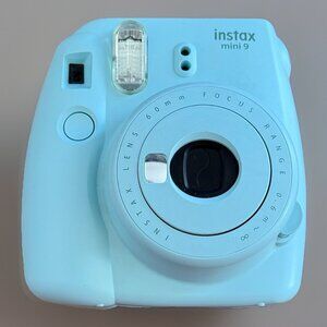 Fuji Instax Mini 9 Fujifilm Instant Film Camera Blue Green - Working Tested